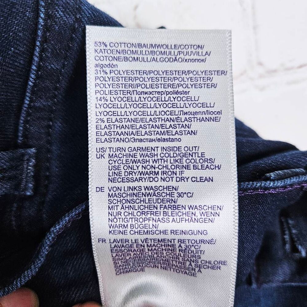 NOT YOUR DAUGHTERS JEANS Sheri Slim Deep Wash Lift Tuck Straight Leg Jean Size 6 - Picture 9 of 9